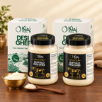 Phulka Premium Buffalo Desi Ghee Twin Pack: two 1 kg jars with boxes