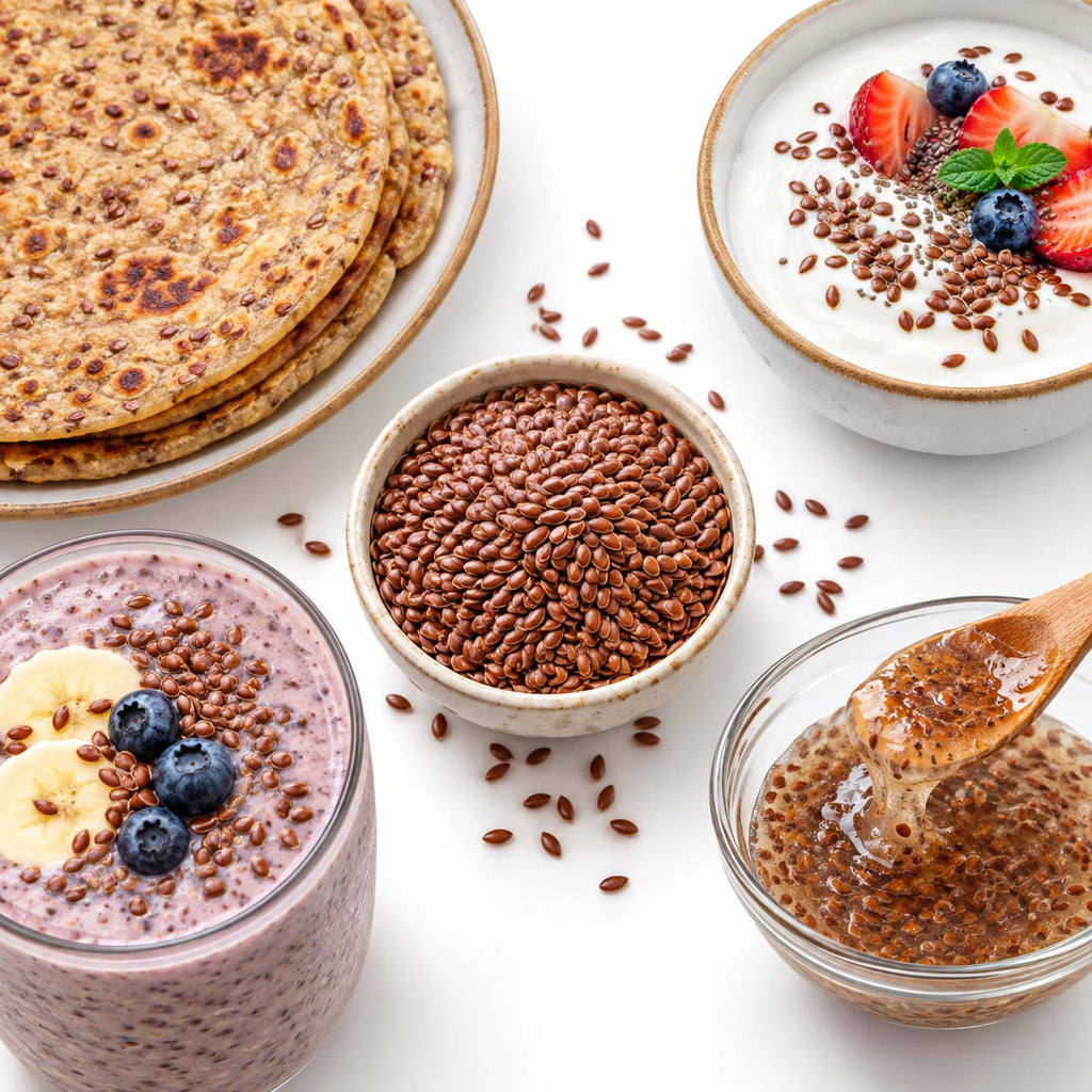 Serving ideas with Phulka flax seeds (alsi)